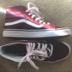Maroon High Top Vans